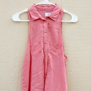 Peach button down shirt